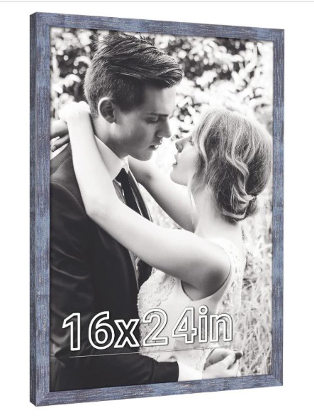 *16X24 PICTURE FRAME-DISTRESSED BLUE